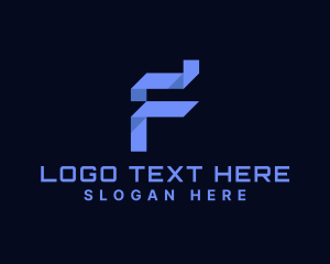 Letter F - Digital Technology App Letter F logo design