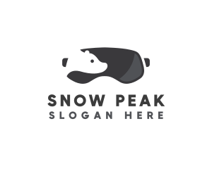Skiing - Snow Bear Goggles logo design
