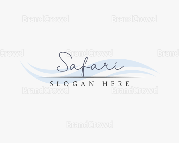 Elegant Wave Handwritten Logo