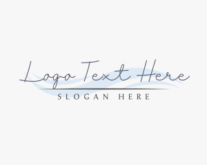 Elegant Wave Handwritten logo design