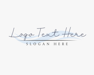 Elegant Wave Handwritten Logo