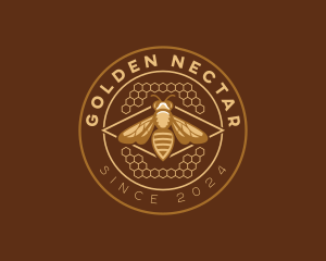 Honey - Honey Bee Honeycomb logo design
