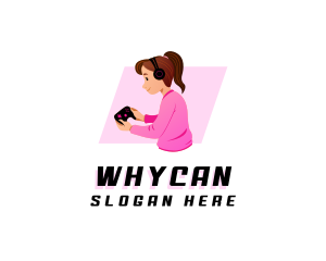 Female Gamer Console Logo