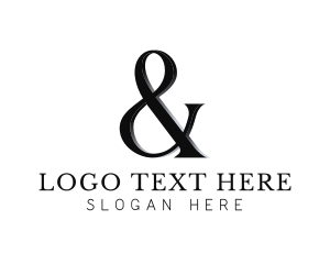 Typography - Classic Serif Ampersand logo design