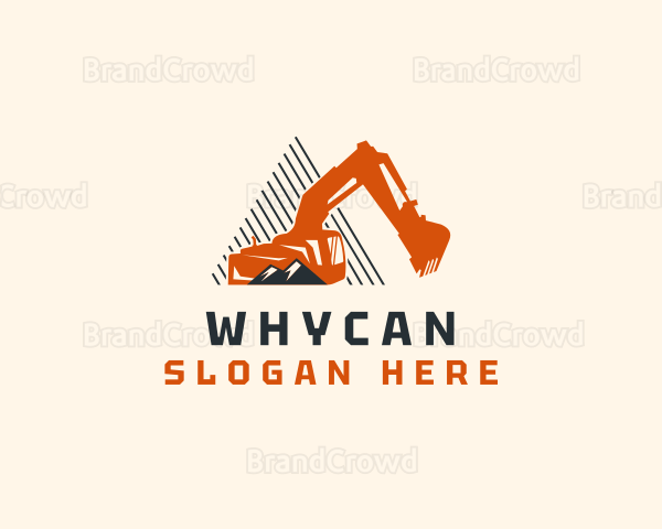 Mountain Excavator Machinery Logo