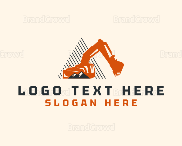 Mountain Excavator Machinery Logo