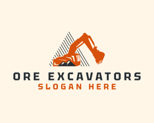 Mountain Excavator Machinery logo design