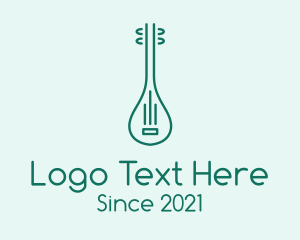 Tuner - Minimalist Mandolin Instrument logo design