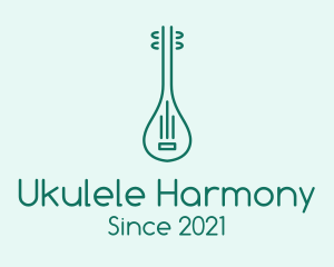 Ukulele - Minimalist Mandolin Instrument logo design