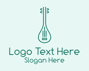 Minimalist Mandolin Instrument Logo