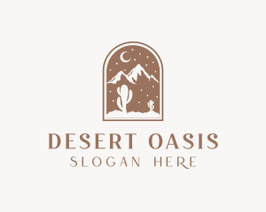 Desert Mountain Cactus logo design