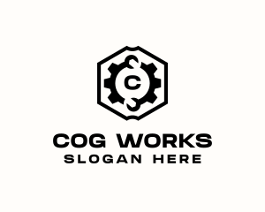 Wrench Cog Fix logo design