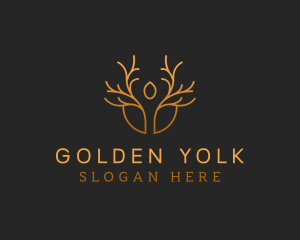 Golden Deluxe Tree logo design