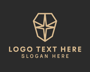 Star - Gold Crystal Sparkle logo design