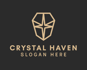 Gold Crystal Sparkle logo design