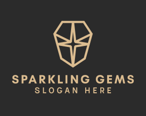 Gold Crystal Sparkle logo design