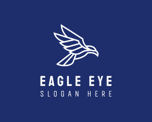 Minimalist Flying Eagle logo design