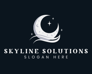 Lunar Moon Star logo design