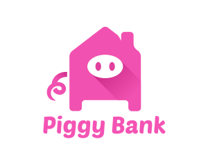 Pink Pig House logo design