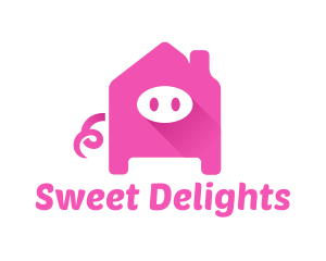 Pink Pig House logo design