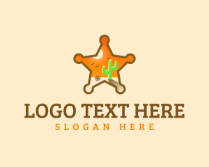 Western - Sheriff Badge Desert logo design