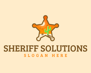 Sheriff Badge Desert logo design