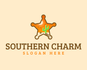 Southern - Sheriff Badge Desert logo design