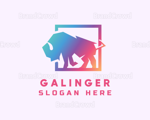 Gradient Wild Bison Logo