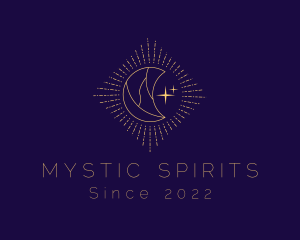 Cosmic Moon Fortune Telling logo design