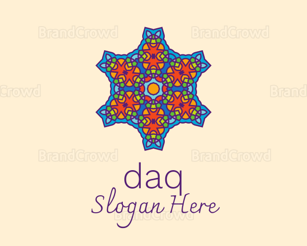 Intricate Kaleidoscope Star Logo