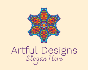 Intricate Kaleidoscope Star logo design