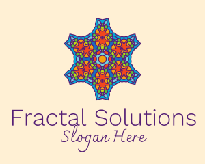 Fractal - Intricate Kaleidoscope Star logo design