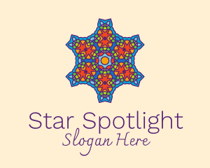 Intricate Kaleidoscope Star logo design