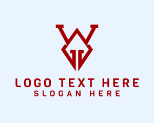 Letter Wg - Cool Robot Antenna logo design