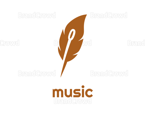 Brown Needle Leaf Logo