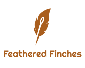 Brown Needle Leaf logo design