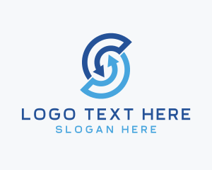 Loop - Generic Rotational Arrow Letter S logo design