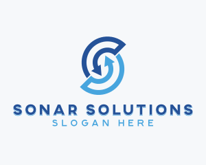 Generic Rotational Arrow Letter S logo design