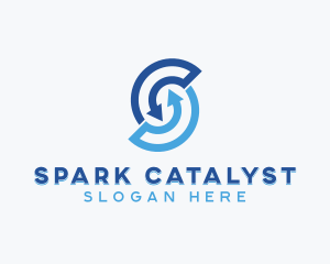 Generic Rotational Arrow Letter S logo design