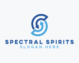 Generic Rotational Arrow Letter S logo design