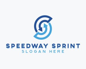 Generic Rotational Arrow Letter S logo design