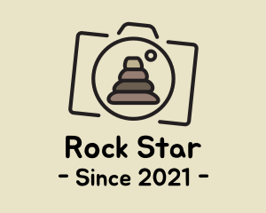 Camera Rock Formation logo design