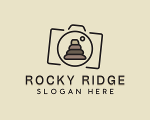 Camera Rock Formation logo design