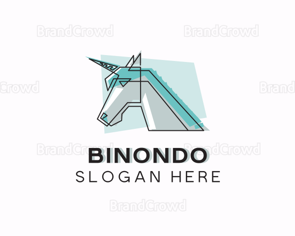 Geometric Unicorn Horse Logo