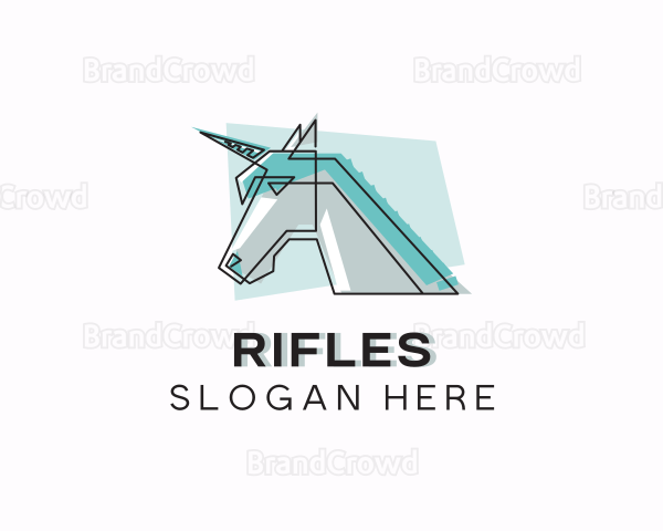 Geometric Unicorn Horse Logo