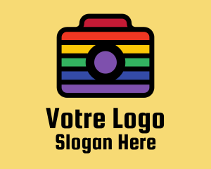 Colorful Rainbow Camera  Logo