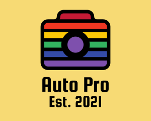 Lgbtq - Colorful Rainbow Camera logo design