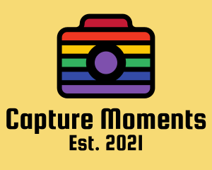 Photojournalism - Colorful Rainbow Camera logo design