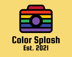 Colorful Rainbow Camera  logo design