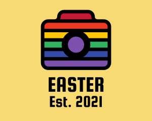 Film Camera - Colorful Rainbow Camera logo design